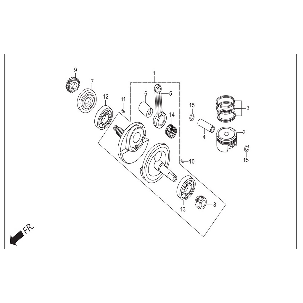 HERO THRILLER 150 PISTON 0,75 #HR150-TH E0902-4